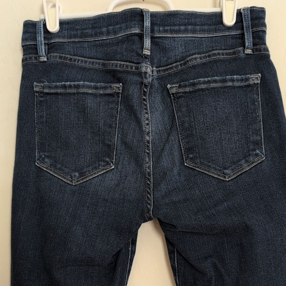 Frame Denim Organic Cotton Le Skinny de Jeanne Magwood Distressed Jeans -Size 28 - Picture 6 of 14